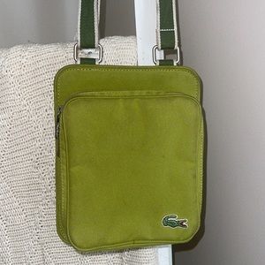 Lacoste alligator crossbody bag purse zipper pouch